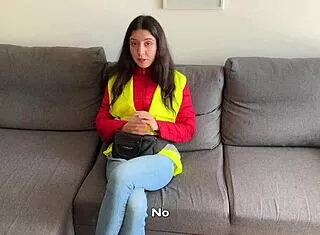 bus conductor catches cheaters and fucks them rough creampie style 😈