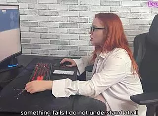 stepmom wakes me for sexy trading fuck lesson!!