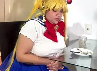 Chubby Sailor Moon Rips Naughty Farts In Skirt