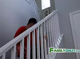 christmas tree trim sparks milf mother-in-law taboo threesome