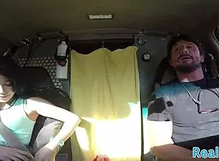 Tiny Tattooed Hitchhiker Rides Cock Wild for Free Ride Home!