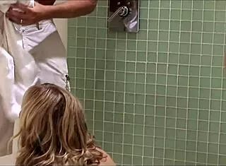 Big Ass Blonde Fucks Handyman Bathroom Husband Joins Double Penetration!