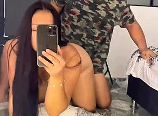 my curvy latina neighbor saw vid came fuck mirror