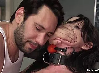 you ever see a brunette landlord gagging on rough bdsm anal bondage choke?