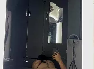 my curvy latina neighbor saw vid came fuck mirror
