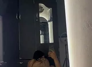my curvy latina neighbor saw vid came fuck mirror