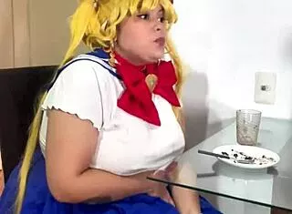Chubby Sailor Moon Rips Naughty Farts In Skirt