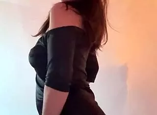 milf secretary strips slow big boobs bounce out teasing