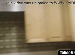 naughty 18+ teen sneaks in to tempt her stepmom's boyfriend for taboo fun