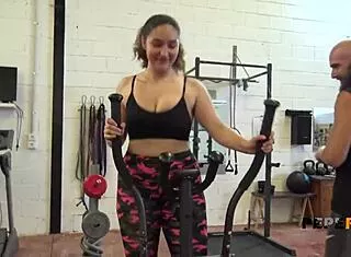 Busty Gigi Lust Works Out Then Fucks Coach Deep Doggystyle!