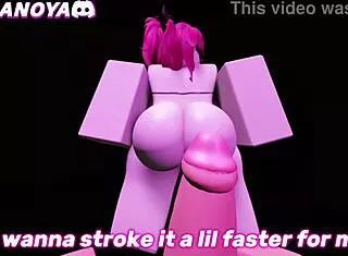 slutty roblox stripper joi laps dances big cock to rough cum game explosion