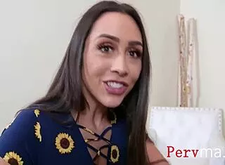 stepmom lily hall teaches cock handling to stepson