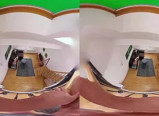 czech vr 331 blonde goes from shy voyeur to pussy riding lover
