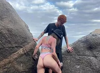 Blonde Hooks Up with Stranger for Bareback Beach Fun in Floripa