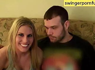swinger couples swap wives then thank cameraman with blowjobs