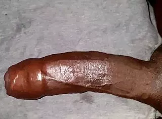 ebony babe jerks monster cock close up moaning cumshot