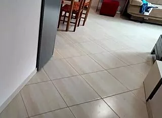 stepmom shocks at stepsons huge dick then bends over kitchen