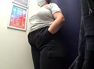 Camera Catches Curvy Milf's Big Satin Panties Ass Change!