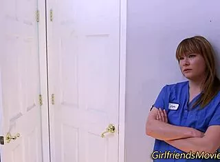 Redhead lesbian fingers pussy gets eaten out