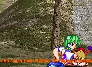 Suika Cirno futanari choice in Touhou parody play