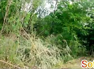 they dragged her to forest for raw passionate black cock ride