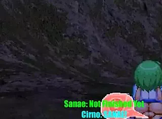 Suika Cirno futanari choice in Touhou parody play