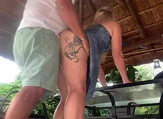 i got this hot blonde neighbor... upskirt creampie fuck!