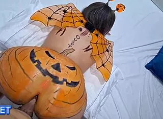 My Stepsister's HUGE ASS Kept Me Awake Halloween Night!
