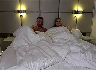 Privat bedroom pillow fight explodes into raw bareback sex!