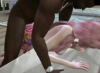 Young White Girl's Ass Destroyed By Big Black Cock!