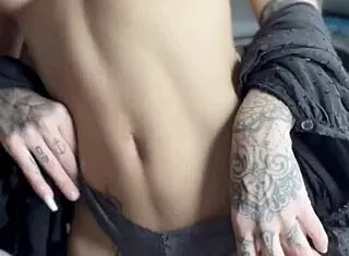 susy gala horny in lingerie teases wet pussy standing
