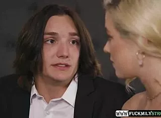 Stepparents Devour Stepsons Girlfriend Pussy In Family Lick Fest