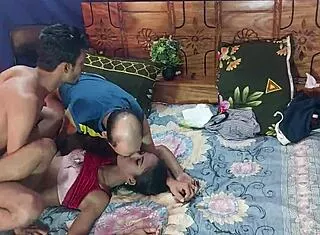 gorgeous bengali babe hanif pk popy manik wild threesome pounding