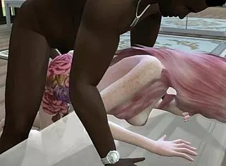 Young White Girl's Ass Destroyed By Big Black Cock!