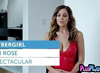 bombastic brunette milf ali rose strips lingerie rips clothes reveals curvy fat naked body boobs