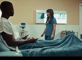 nurse in hospital gets bbc facefucked deep after time stop bondage humiliation creampie