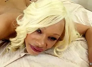 Blonde big natural boobs brown skin bitch bounces on bbc cowgirl creampie