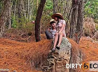 Petite Latina Fucks Skinny Boyfriend Bareback in Forest Lake