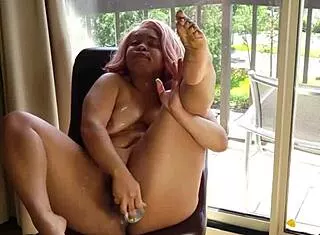Suggestive Hotel Solo With Dildo Squirting Climax