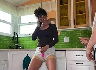 stepmom caught cheating keeps riding big cock passionately over facetime call
