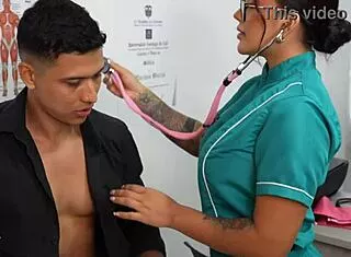 slutty doctor mariana martix tempts patient angel cruz fucks her ass full of hot cum in steamy clinic roleplay