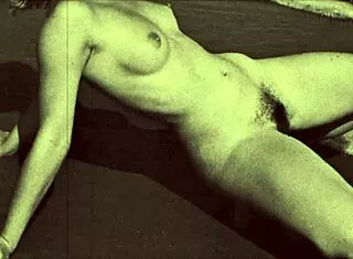 Vintage Hairy Pussy Nudes Pose in Nature Outdoors