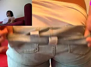 Dakota Marr's fat ass spanked OTK by daddy in jeans