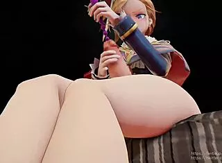 futa urethral sounding leads to explosive shemale cumshot