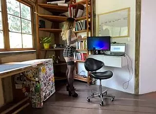 miniskirt secretary roleplay dirty talk suck fuck horny