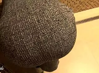 cute bbw milf plays cock game room risky public blowjob