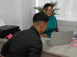 slutty doctor mariana martix tempts patient angel cruz fucks her ass full of hot cum in steamy clinic roleplay