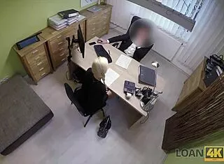 naughty czech teen trades blowjob for cash right in the loan office casting interview