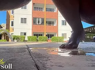 Tattooed Noel splashes in pool on Christmas then fucks Brazilian teen hard