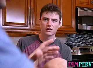 huge tits milf fixes stepsons fight with 3some 😏